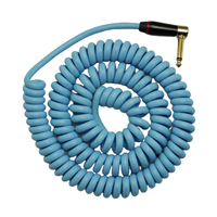 Haute qualité coloré enroulé guitare électrique conduit basse câble ressort instrument guitare câble guitare connecteur ressort câble