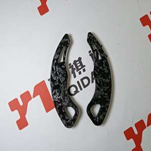 Cubierta de Extensión para Palanca de Cambios en el Volante, Decoración de Fibra de Carbono Forjada, Negro Brillante para VW Golf 7/Lamando GTS/<span class=keywords><strong>POLO</strong></span> GTI - Product Image 6