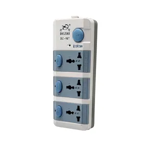 DEZHI 10A 220V china general electric goods 3 way power strip extension Outlet switch socket