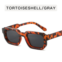 Nouvelles lunettes de soleil rétro européennes et américaines unisexes, monture carrée élégante, bleu, noir, blanc, jaune, gris, matériau PC, populaires auprès des femmes