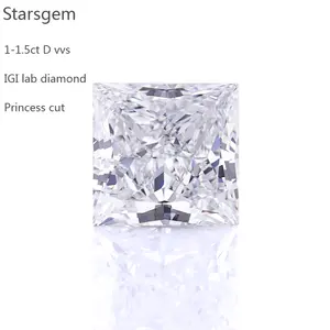 Diamante cultivado em laboratório Starsgem Certificado IGI GIA 1ct 2ct 3ct VVS HPHT CVD Diamante sintético criado em laboratório