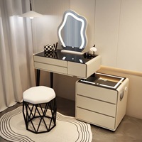 Coiffeuse Princesse Intelligente Multifonction Convertible pour Chambre à Coucher avec Chargement Sans Fil et Miroir LED, Vente en Gros à Bas Prix
