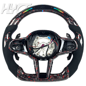 Volante Personalizado de Fibra de Carbono con LED y Cuero para BMW G05 G20 G30 X1 X3 X4 X5 X6 <span class=keywords><strong>F91</strong></span> F92 F49 F25 F15 F16 F85 M2 M3 M4 - Product Image 1
