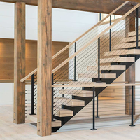 Meilleur prix, escalier classique en acier au carbone à poutre simple, avec escalier personnalisé pour bâtiment résidentiel