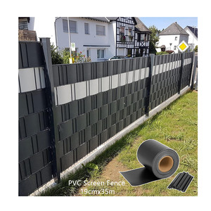 Dekoratives Buntes 450gsm 19cm*35m mit 20 Clips Gartenzaun-Band PVC-Streifen Sichtschutzzaun - Product Image 1