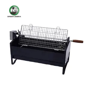 Automatic Stainless Steel Barbecue Cypriot Motorised Rotisserie Rotating Charcoal Grill for Middle East Market