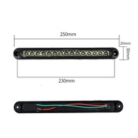 15LED Haute Monté Frein 12V 24V Voiture Remorque Queue LED Camion Feux Arrière Camion Feux Latéraux Led 12v