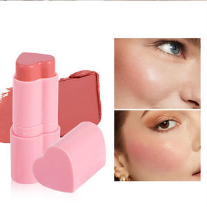 Barra de Colorete en Crema con Forma de Corazón, Barra de Contorno de Alto Brillo, Iluminador Facial, Pigmentos Duraderos que Cambian de Color - Product Image 1
