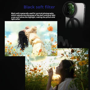 Kit de filtres magnétiques MagSafe pour objectif d'appareil photo de téléphone avec filtres CPL ND Black Mist 52 mm et adaptateur portable pour créateurs de contenu - Product Image 4