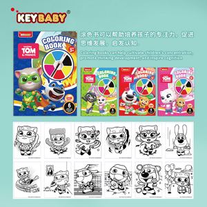 Buku mewarnai buku gambar kucing Tom Cat Air anak-anak Keybaby dengan pigmen pewarna bawaan untuk siswa sekolah dasar - Product Image 3