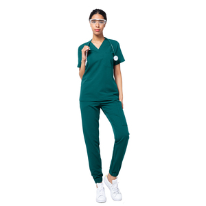 <span class=keywords><strong>Pantalon</strong></span> de Jogging Ample Droit Évasé Yuhong pour Femmes, <span class=keywords><strong>Blanc</strong></span>, en Tissu Polyester Élasthanne, Uniforme Médical de Docteur - Product Image 6
