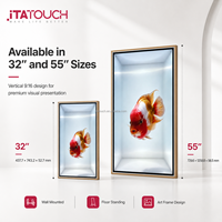 Pantalla ITATOUCH 3D sin Gafas para Arte Espacial, Marco de Visualización de 32 y 55 Pulgadas, Pantalla Vertical Comercial para Publicidad en Tiendas Minoristas