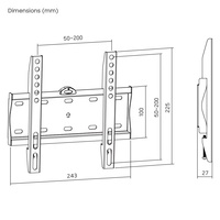 Supports muraux fixes pour téléviseurs économiques de 23 à 43 pouces, pour écrans plats, inclinables, montage facile, support pour téléviseur