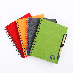 Cảm Thấy Bìa Xoắn Ốc Máy Tính Xách Tay Làm Việc Có Thể Tái Chế Lót Máy Tính Xách Tay Tạp Chí Với Bút - Product Image 2