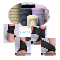 Sangle élastique respirante douce OEM pour ceinture médicale, haute élasticité, tricot crochet, bande élastique de couture