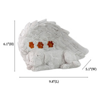 Statue commémorative pour chien en résine, chiot endormi peint à la main avec des ailes d'ange, figurine de jardin pour la commémoration, cadeau de condoléances pour la perte d'un animal de compagnie