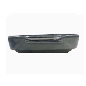 Four en céramique rectangulaire à glaçure active bleue avec poignée, plat de cuisson, ustensiles de cuisson, ustensiles de cuisine - Product Image 3