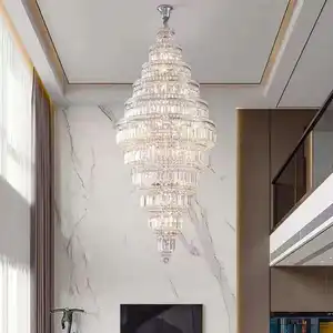 Decorazioni Contemporanee Della Stanza di Design Luci Pendente Led Grande Lampadario in Oro di Lusso K9 Moderno