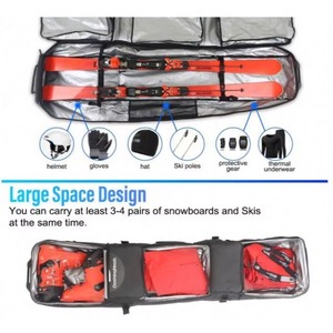 Muestra Gratuita, Bolsa de Viaje Personalizada para Esquí, Bolsa Grande para Snowboard, con Ruedas, Acolchada, Impermeable, para Transportar Esquí, Bolsa Deportiva - Product Image 6