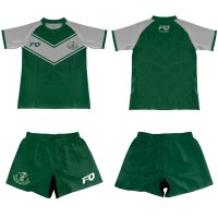 Seragam Rugby Maori Kustom FQ, Jersey Rugby Cetak Sublimasi Set Lengkap untuk Pria, Jersey Rugby Kustom AU NZ, Celana Pendek Seragam Tim