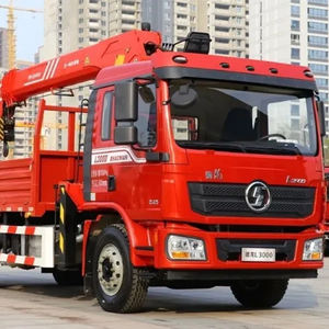 Grue montée sur camion à essieu unique Shaanxi Delong L3000, grue d'ingénierie de camion de chantier de construction, camion à déchargement automatique - Product Image 3