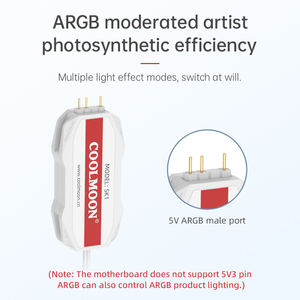 คอนโทรลเลอร์ <span class=keywords><strong>COOLMOON</strong></span> SK1 ARGB 5V 3Pin สำหรับต่อพ่วงพัดลมเคสคอมพิวเตอร์  พร้อมฮับขยายแสงไฟ มีสินค้าในสต็อก - Product Image 4