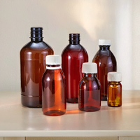 Conteneur à pilules en plastique brun durable de 150 ml, résistant à l'humidité, pour usage pharmaceutique, commande en gros OEM