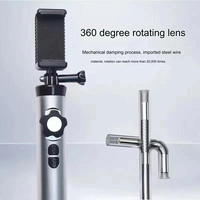 Endoscope de direction HD 1080p, caméra vidéo boroscope à câble flexible de 6,4 mm et 1 m pour véhicules et outils divers