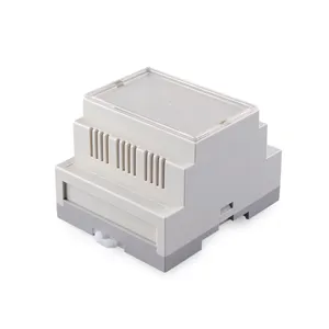 DINレールボックスワイヤージャンクションボックスABS電子プロジェクトケース産業用DINレールプラスチックエンクロージャーDIYカスタムPLCボックス87*72*60mm