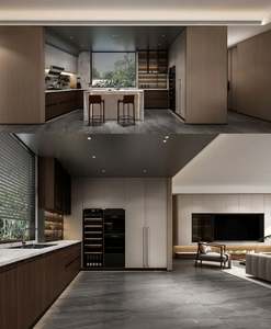 Armoires de cuisine en bois de haute qualité, modernes et de luxe, design intelligent pour les villas - Product Image 2