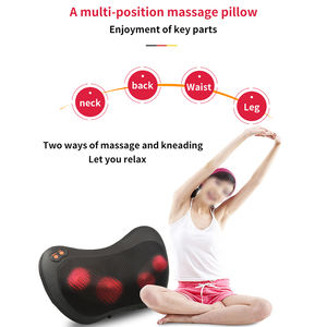 Alat Pijat Shiatsu Punggung dan Leher dengan Panas, Bantal Pijat Elektrik 3D untuk Pijat Jaringan Dalam, Pereda Nyeri Otot - Product Image 1