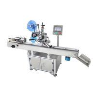 Étiqueteuse automatique personnalisée professionnelle pour l'étiquetage avant et arrière des bouteilles rondes, machine d'étiquetage plate