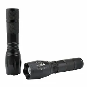 High Lumen XML T6 Tactical Flashlight Super Bright Torch with Zoomable Focus, 5 Modes
