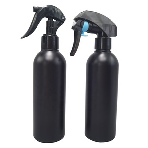 250ml Empty PE Cylindrical Plastic Black Matte Trigger <strong>Spray</strong> 8 oz <strong>Spray</strong> <strong>Bottle</strong> With Black Trigger Sprayer - Product Image 1