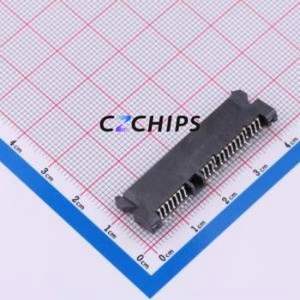 HDGCYLSY-SATA-104 Hard Drive Connector (SAS/SATA/M.2) SMD Connector SATA Female 22P Horizontal Mount - Product Image 2