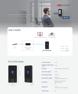 `เทอร์มินัลการเข้าถึงด้วยการจดจำใบหน้า <span class=keywords><strong>Hikvision</strong></span> DS-K1T343MWX รุ่นดั้งเดิม พร้อมเครื่องอ่านบัตร M1 ระบบบันทึกเวลาเข้าออกด้วย <span class=keywords><strong>WiFi</strong></span>`Alibaba.co...` - Product Image 5