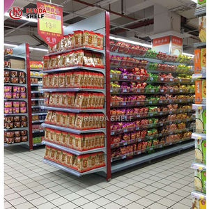 כבד פלדה חד צדדי סופרמרקט מתלה פלדה מכולת חנות מדפים מידות לגונדולה ברזל - Product Image 5