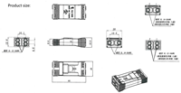 Conector Macho y Hembra OJ-626, Patente Estadounidense, Conector de Cable de Empuje de 2 Entradas y 4 Salidas, Bloque de Terminales para Cable Eléctrico