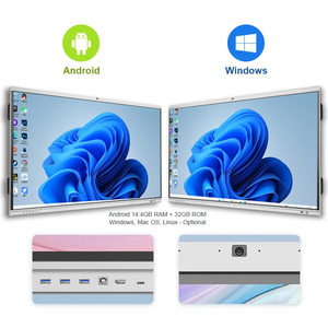 Tableau blanc électronique Android et Windows de 75 pouces, 40 points tactiles, tableau interactif intelligent 4K avec stylet - Product Image 5