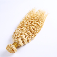 Meilleures ventes : Lot de mèches de cheveux humains 100% Remy, double épaisseur, blond vierge, texture lisse soyeuse, 100g