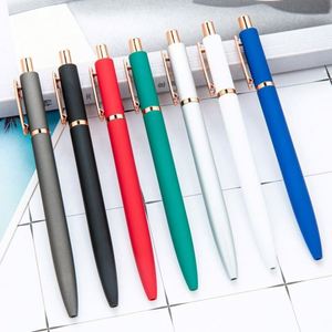 Wholesale Spray-Coated Metal Retractable 1.0Mm Custom Logo Smooth Writing Ballpoint Hotel Conference Gift Promotional <b>Pen</b> - Product Image 1