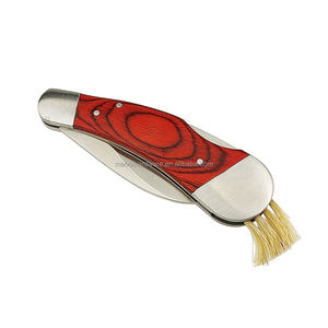 سكين جيب جديد فائق الجودة سكين جمع الفطر مع خشب وردي + شفرة SST مع فرشاة وكيس نايلون - Product Image 2