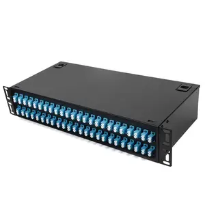 LC 48 Port 96 Core Load Adapter Pigtail Fiber Optical Patch Panel Optic Fiber Distribution Frame 2U 19inch terminal box