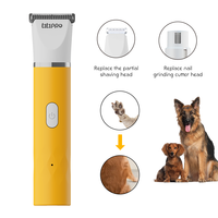 LILIPRO ZP-306 3-in-1 Elektrisches Tierpflege-Set Leiser Hunde-Nagelschleifer Tiertrimmer Kabelloses Katzenpflege-Produktset