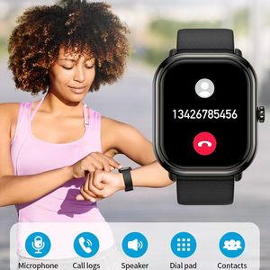 P101S Pantalla cuadrada Smartwatch IP67 Modo Multideportivo Monitoreo de frecuencia cardíaca Correo electrónico Push Recordatorio sedentario para usuarios activos - Product Image 3
