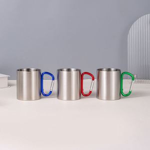 Gobelet isotherme en acier inoxydable à double paroi, personnalisable par sublimation, écologique, avec poignée, pour le camping, la sublimation, les tasses à café, les mugs - Product Image 6