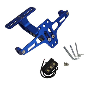 Accesorios para Motos, <span class=keywords><strong>Soporte</strong></span> de Matrícula Telescópico Plegable de Aleación de Aluminio CNC con Luz - Product Image 3