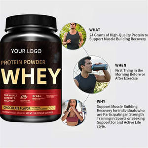 Fitness Food Bodybuilding Whey Protein Isolate Powder Raw Pulver Preentrenamiento Suplemento de alimentación deportiva - Product Image 2