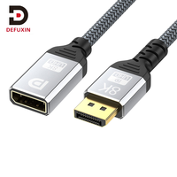 Câble d'extension DFX 8K 1M 4K 240Hz Mâle-Femelle DP Port Saver pour Moniteur de Jeu RTX PC de Bureau