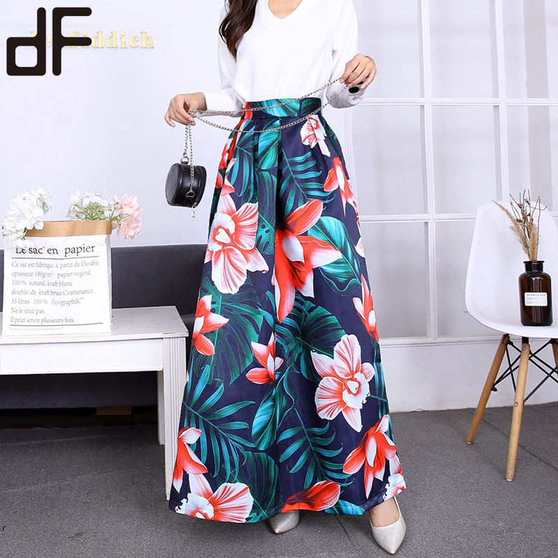Wholesale High Waisted Tropical Boho Style Long Skirts for Women Floral  Printed a Line Bubble Skirts for Summer Women